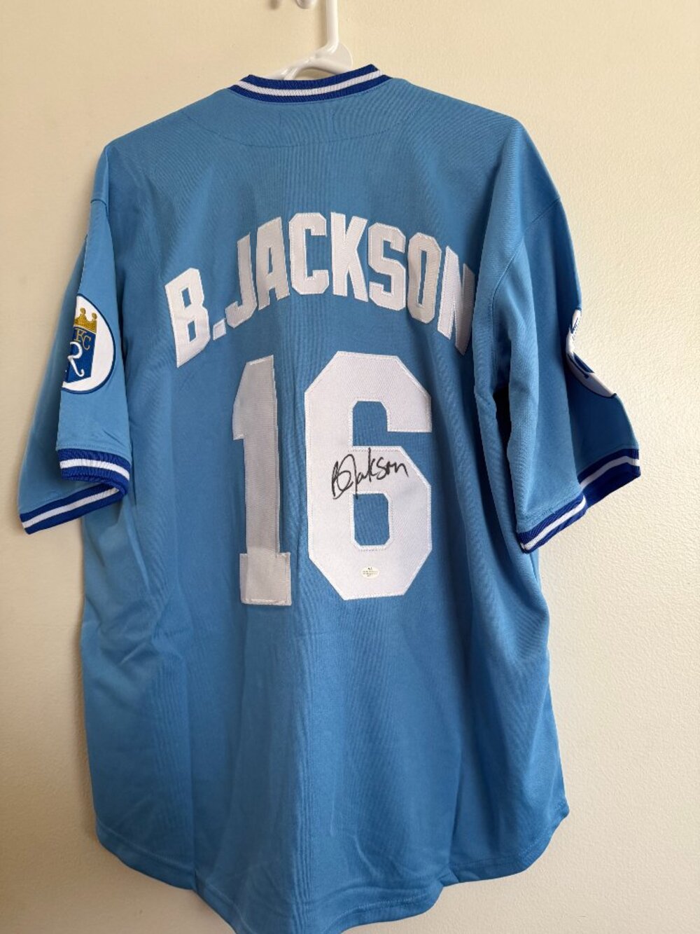 Bo Jackson signed Kansas City Royals autographed Mitchell Ness jersey wCOA L24-1